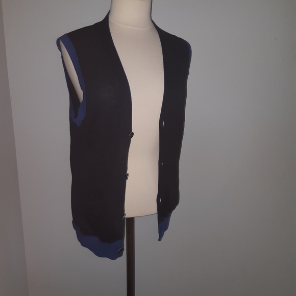 AX Armani Exchange mens sleeveless cardigan Vest/jacket Size M - Picture 1 of 16